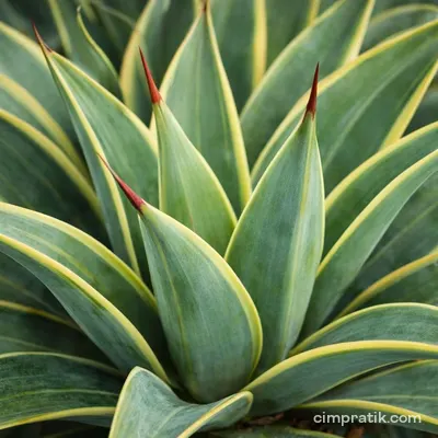 Alaca Yapraklı Pürüzsüz Agave (Agave desmettiana 'Variegata')