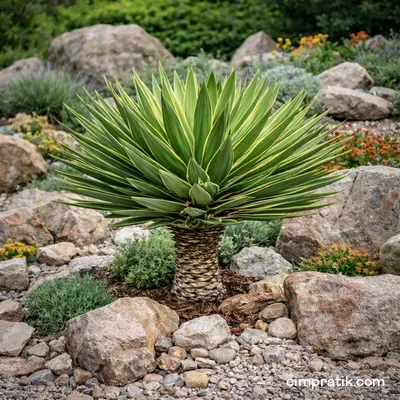 Alacalı Avize Çiçeği - Yucca Gloriosa 'Variegata' - 3