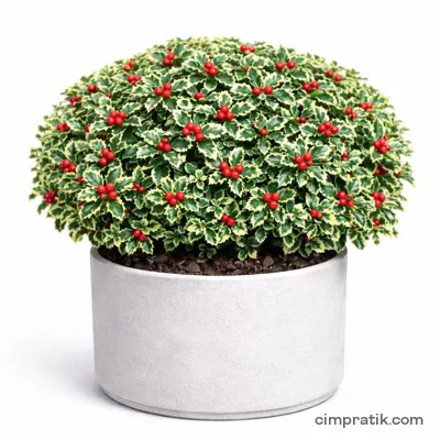 Variegated English Holly (Ilex aquifolium 'Argantea Marginata') - 3