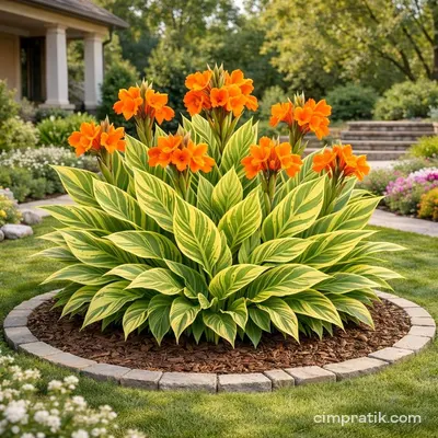 Alacalı Kana (Canna indica 'Variegata') - 2
