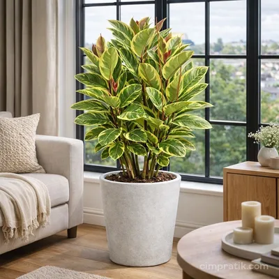 Tineke Rubber Plant - Ficus Elastica 'Tineke' - 2