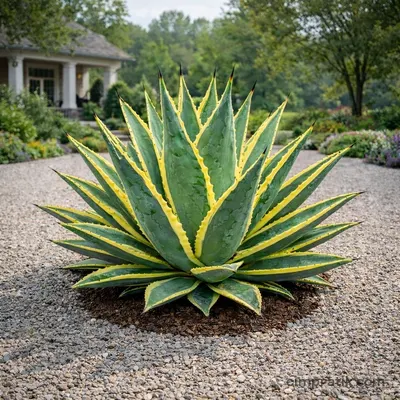 Alacalı Yüzyıl Bitkisi (Agave americana 'Variegata') - 2