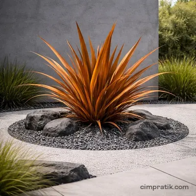 Bronz Yeni Zelanda Keteni (Phormium tenax 'Baby Bronze') - 2