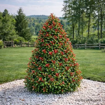 Piramit Alev (Photinia fraseri 'Pyramidalis') - 2