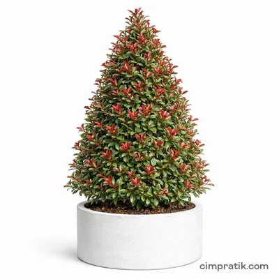 Piramit Alev (Photinia fraseri 'Pyramidalis') - 3