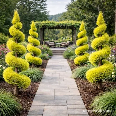 Spiral Limoni Servi (Cupressus macrocarpa 'Spiral') - 2