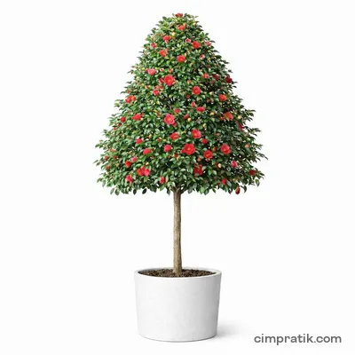 Tijli Japon Kamelyası (Camellia japonica 'Tige') - 3