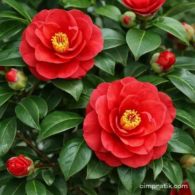 Tijli Kamelya (Camellia japonica 'Tige')